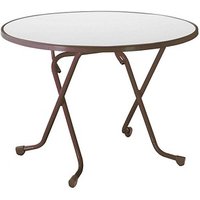 BEST Gartentisch braun rund 100,0 x 100,0 x 100,0 cm von Best