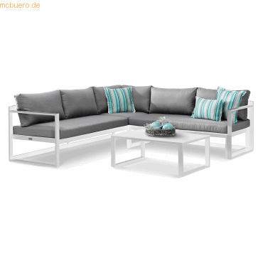 Best Best Lounge Set Rhodos 98693000 weiß/grau Best Best Lounge Set Rhodos 98693000 weiß/grau von Best