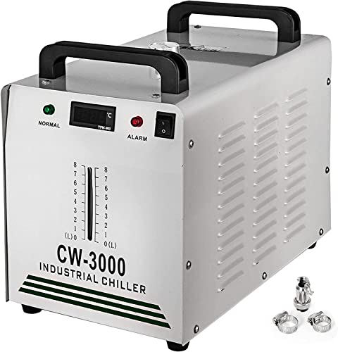 BestEquip Industrieller Wasserkühler CW-3000AG CO2 Laser Rohrkühler 9L Wasserkühler 50 W 220 V zum Kühlen von CO2-Glaslaserröhre 10L / Min, Water Chiller Thermolysis, Weiß BestEquip Industrieller Wasserkühler CW-3000AG CO2 Laser Rohrkühler 9L Wasserkühler 50 W 220 V zum Kühlen von CO2-Glaslaserröhre 10L / Min, Water Chiller Thermolysis, Weiß von BestEquip