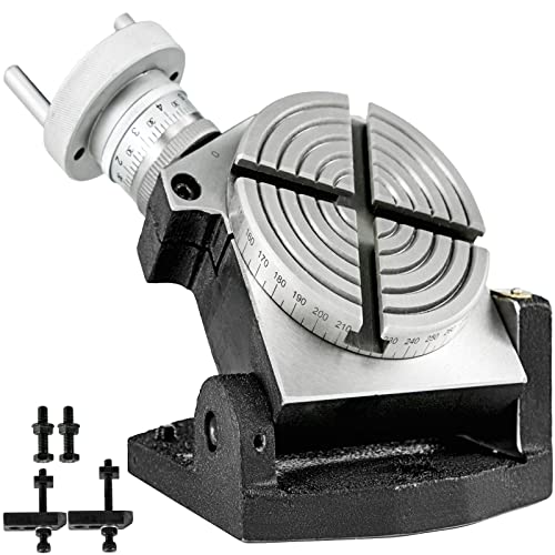 BestEquip Teilapparat Rundtisch 100mm Rundteiltisch Horizontal Vertikal Teilkopf Teilapparat schwenkbar zum Fräsen und Bohren BestEquip Teilapparat Rundtisch 100mm Rundteiltisch Horizontal Vertikal Teilkopf Teilapparat schwenkbar zum Fräsen und Bohren von BestEquip