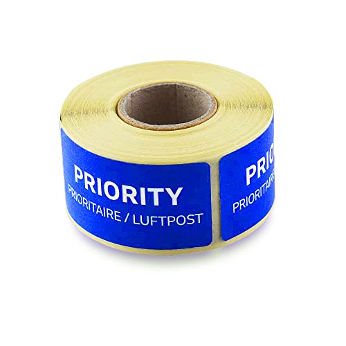 100er Rolle Originale Blaue Luftpost Priority Prioritaire Aufkleber Sticker Post von BestPlug