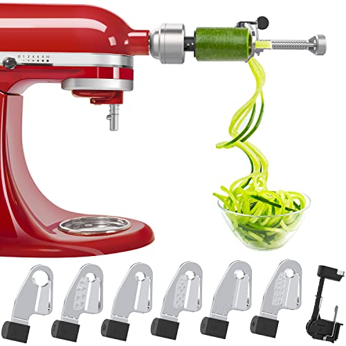 Bestand Spiralschneider-Aufsatz, kompatibel mit KitchenAid-Standmixer, verpackt mit Schälen, Kern und Scheiben, Gemüsehobel (nicht der KitchenAid-Marken-Spiralizer) von Bestand