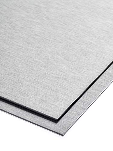 Edelstahl V2A 1,4301 K240 geschliffen 1,0mm 1,5mm 2,0mm dick NEU Designblech (1000 mm x 500 mm, 2,0 mm) von Bestell_dein_lochblech