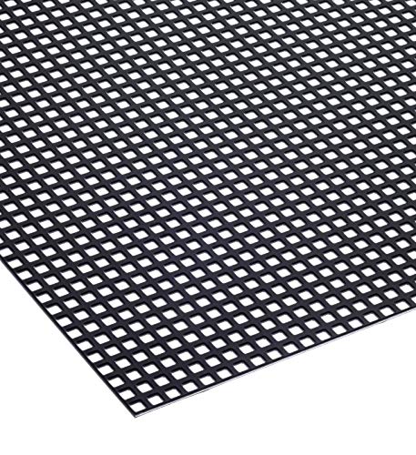 Lochblech Schwarz RAL 9005 Stahl Verzinkt Pulverbeschichtet QG 5-8mm 1,5mm dick magnetisch Neu (1000 mm x 250 mm) von Bestell_dein_lochblech