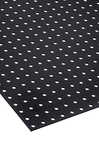 Lochblech Schwarz RAL 9005 Stahl Verzinkt Pulverbeschichtet RG 4,5-15mm 1,5mm dick magnetisch Neu (500 mm x 100 mm) von Bestell_dein_lochblech