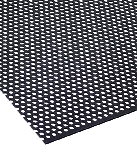 Bestell_dein_lochblech Lochblech Schwarz RAL 9005 Stahl Verzinkt Pulverbeschichtet RG 4,5-15mm RV 5-8mm QG 5-8mm 1,5mm dick magnetisch Neu (1000 mm x 450 mm, RV 5-8 mm) von Bestell_dein_lochblech