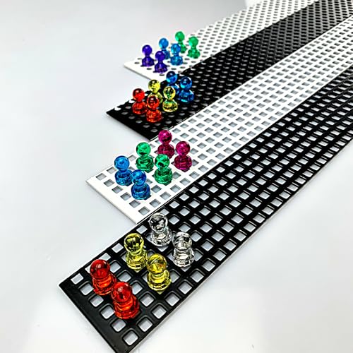 Magnetleiste Tafel Pinnwand Magnetstreifen (1000 mm (100 cm) x 50 mm (5 cm), RV 5-8 (Runde Löcher) - Weiß (RAL 9016)) von Bestell_dein_lochblech