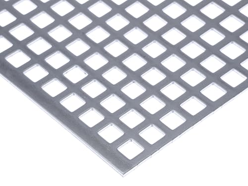 Stahl Blank Lochblech QG10-15 Stahl 2 mm dick Lochblech Zuschnitt nach Wunschmaß (1000 mm x 400 mm) von Bestell_dein_lochblech