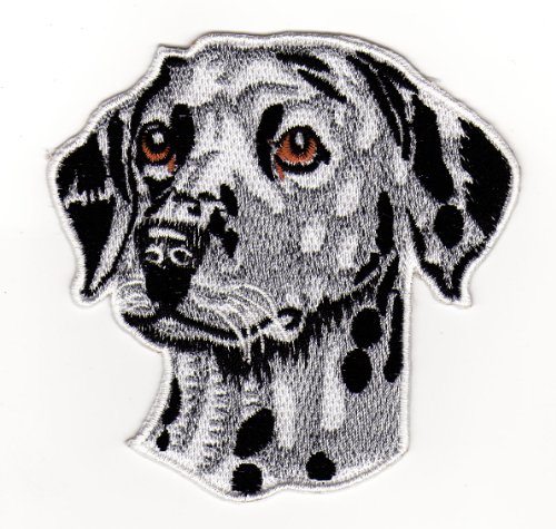 Aufnäher Bügelbild Aufbügler Iron on Patches Applikation Dalmatiner Hund von Bestellmich / Aufnäher