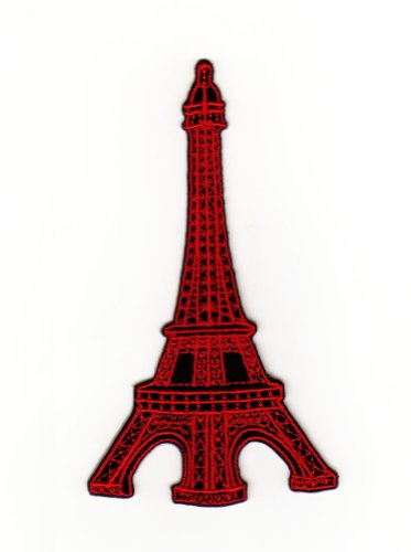 Aufnäher Bügelbild Aufbügler Iron on Patches Applikation Eifelturm Paris Frankreich von Bestellmich / Aufnäher