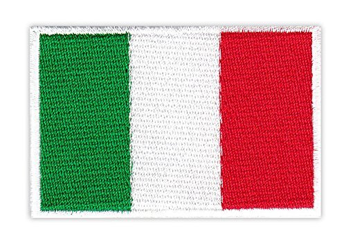 Aufnäher Bügelbild Aufbügler Iron on Patches Applikation Flagge Italien Italy von Bestellmich / Aufnäher