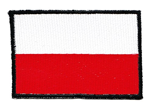 Aufnäher Bügelbild Aufbügler Iron on Patches Applikation Flagge Polen Poland von Bestellmich / Aufnäher