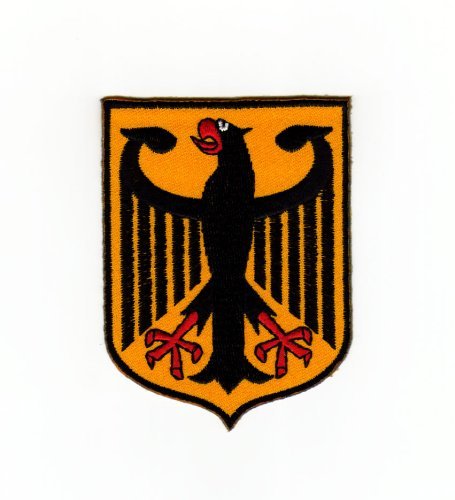 Aufnäher Bügelbild Aufbügler Iron on Patches Applikation Flagge Wappen Deutschland Adler Bundesadler von Bestellmich / Aufnäher