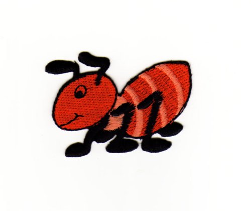 Aufnäher Bügelbild Aufbügler Iron on Patches Applikation Kinder Baby Ameise Insekt Orange von Bestellmich / Aufnäher