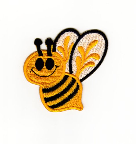 Aufnäher Bügelbild Aufbügler Iron on Patches Applikation Kinder Baby Biene Hummel von Bestellmich / Aufnäher
