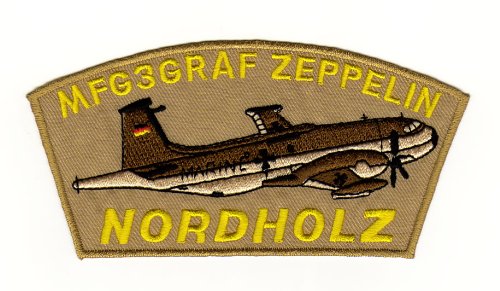 Aufnäher Bügelbild Aufbügler Iron on Patches Applikation MFG 3 GRAF Zeppelin Nordholz Abzeichen Armee Flugzeug von Bestellmich / Aufnäher