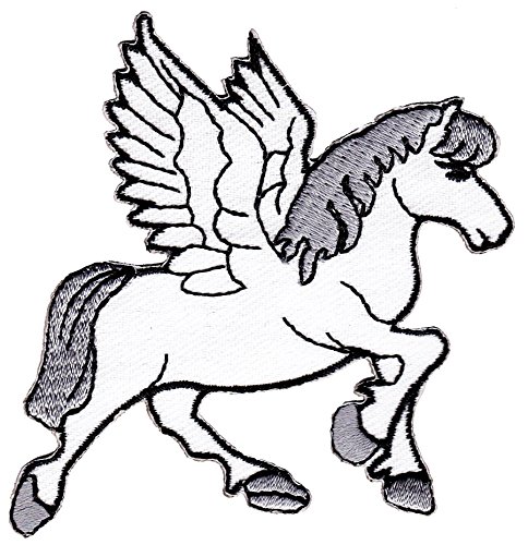 Aufnäher Bügelbild Aufbügler Iron on Patches Applikation Pegasus Pferd Kinder von Bestellmich / Aufnäher