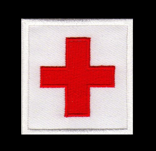 Aufnäher Bügelbild Aufbügler Iron on Patches Applikation RK Rotes Kreuz Krankenschwester von Bestellmich / Aufnäher