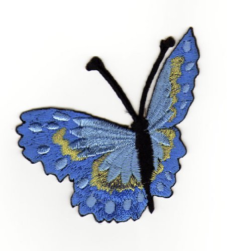 Aufnäher Bügelbild Aufbügler Iron on Patches Applikation Schmetterling Falter Butterfly Kinder Baby von Bestellmich / Aufnäher