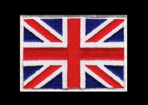 Aufnäher Bügelbild Aufbügler Iron on Patches Applikation Union Jack Flagge UK United Kingdom Großbritanien von Bestellmich / Aufnäher