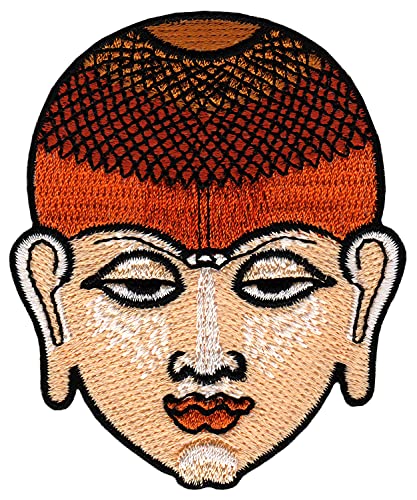 Buddha Kopf Braun Esoterik Aufnäher Bügelbild Applikation Flicken Patch Größe 6,8 x 8,3 cm von Bestellmich