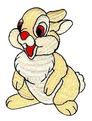 Hase Gelb Kaninchen Aufnäher Bügelbild Patch Flicken Applikation Größe 5,5 x 7,5 cm von Bestellmich
