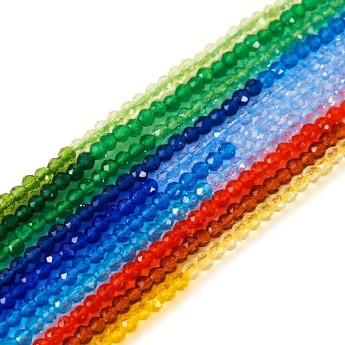 Bestewelry 10 Stränge Glasperlen, facettiert, rund, 2 mm, winzige Kristallglas-Rocailles, Pony-Perlen für Bastelarbeiten, Armbänder, Halsketten, Schmuckherstellung Bestewelry 10 Stränge Glasperlen, facettiert, rund, 2 mm, winzige Kristallglas-Rocailles, Pony-Perlen für Bastelarbeiten, Armbänder, Halsketten, Schmuckherstellung von Bestewelry