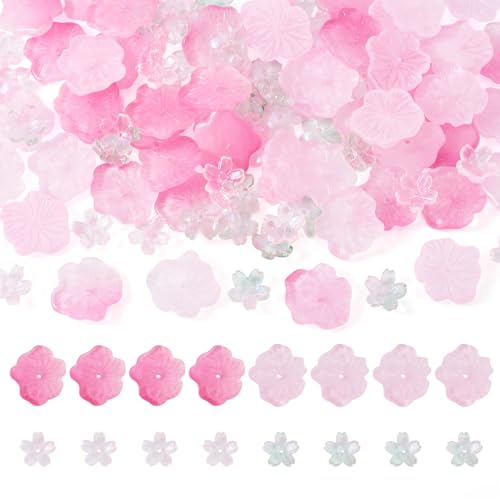 Bestewelry 100 Stück Lotusblatt- und Blumen-Glasperlen, rosa Blumen, Kristallglasperlen, Frühlingsblätter, Blume, lose Abstandshalter für Ohrringe, Armbänder, Halsketten, Schmuckherstellung Bestewelry 100 Stück Lotusblatt- und Blumen-Glasperlen, rosa Blumen, Kristallglasperlen, Frühlingsblätter, Blume, lose Abstandshalter für Ohrringe, Armbänder, Halsketten, Schmuckherstellung von Bestewelry