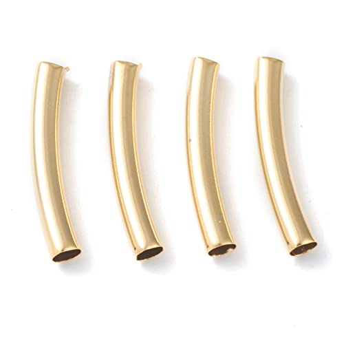 Bestewelry 10pcs Curved Brass Tube Beads 20x3mm Real 24K Gold Plated Long Noodles Beads Smooth Brass Spacer Beads for Bamboo Bracelet Jewellery Making Bestewelry 10pcs Curved Brass Tube Beads 20x3mm Real 24K Gold Plated Long Noodles Beads Smooth Brass Spacer Beads for Bamboo Bracelet Jewellery Making von Bestewelry