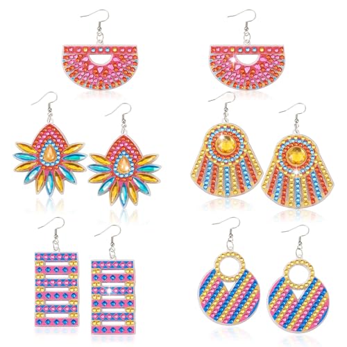Bestewelry 10pcs Diamond Art Painting Earring Making Kits Diamond Painting Geometric Dangle Drop Earrings for DIY Crafts Jewellery Making Bestewelry 10pcs Diamond Art Painting Earring Making Kits Diamond Painting Geometric Dangle Drop Earrings for DIY Crafts Jewellery Making von Bestewelry