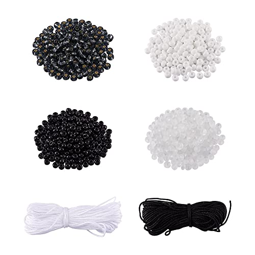 Bestewelry 1170 Stück Glasperlen, Morsecode, runde lose Perlen mit 20 m geflochtenem Nylonfaden für Morsecode-Armbänder, Schmuckherstellungs-Set Bestewelry 1170 Stück Glasperlen, Morsecode, runde lose Perlen mit 20 m geflochtenem Nylonfaden für Morsecode-Armbänder, Schmuckherstellungs-Set von Bestewelry