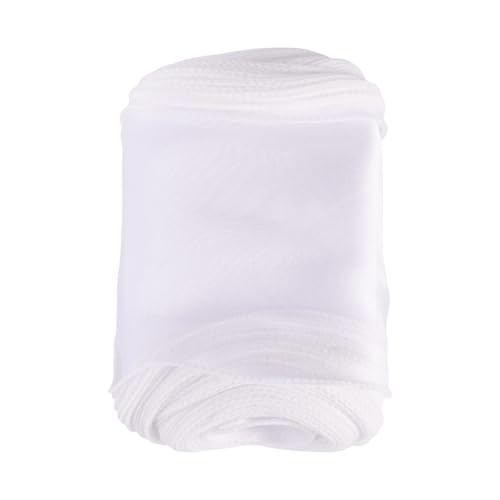 Bestewelry 12 m Polyesterband mit Wellenrand, 115–120 mm breit, Tüllband für Kleidung, Zubehör, Blumenstrauß, Verpackung, Geschenkverpackung, Weiß von Bestewelry
