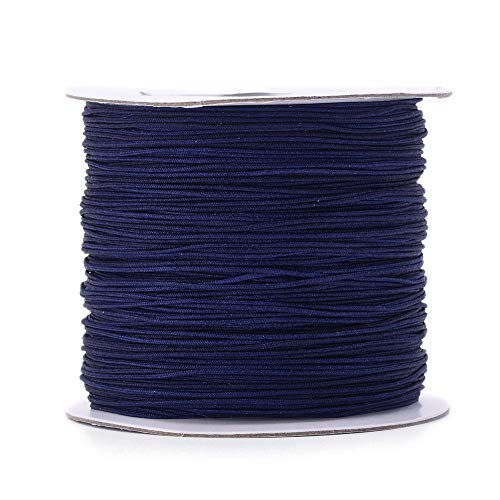Bestewelry 130 m Nylonfaden, Perlenschnur, 0,6 mm Schnur, Perlenband, Nylonschnur für gewebte Schmuckherstellung, Nähen (Preußischblau) von Bestewelry