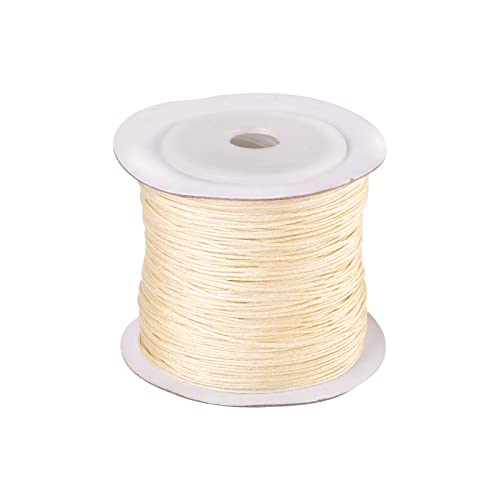 Bestewelry 130 m Nylonfaden, Perlenschnur, 0,6 mm Schnur, Perlenbesatz, Nylonschnur für gewebte Schmuckherstellung, Nähen (Zitronen-Chiffon) von Bestewelry