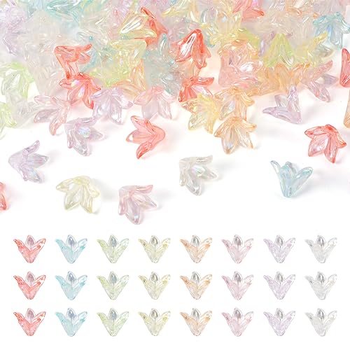 Bestewelry 160 Stück Acryl-Perlenkappen, Lilienblüten, lose Abstandshalter, Perlen, Blumen-Endkappen für Bastelarbeiten, Armbänder, Ohrringe, Schmuckherstellung Bestewelry 160 Stück Acryl-Perlenkappen, Lilienblüten, lose Abstandshalter, Perlen, Blumen-Endkappen für Bastelarbeiten, Armbänder, Ohrringe, Schmuckherstellung von Bestewelry