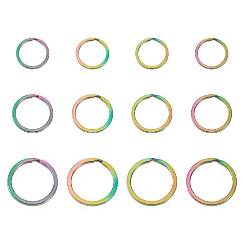 Bestewelry 18 Stück Spaltringe, Regenbogenfarbe, 304 Edelstahl, geteilt, Schlüsselanhänger, runder Reifen für Zuhause, Autoschlüssel, DIY, Handwerk, Schmuckherstellung Bestewelry 18 Stück Spaltringe, Regenbogenfarbe, 304 Edelstahl, geteilt, Schlüsselanhänger, runder Reifen für Zuhause, Autoschlüssel, DIY, Handwerk, Schmuckherstellung von Bestewelry