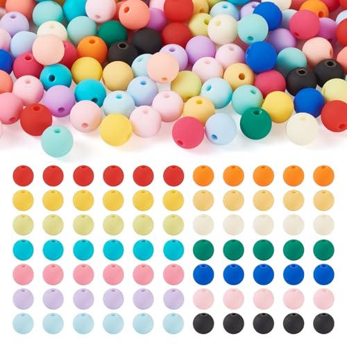 Bestewelry 190pcs Matte Acryl Runde Perlen 8mm Frosted Bubblegum Ball Perlen Lose Runde Perlen für DIY Armband Ohrring Halskette Schmuckherstellung Bestewelry 190pcs Matte Acryl Runde Perlen 8mm Frosted Bubblegum Ball Perlen Lose Runde Perlen für DIY Armband Ohrring Halskette Schmuckherstellung von Bestewelry