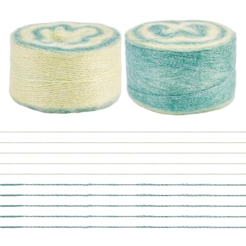 Bestewelry 2 Rollen Farbverlauf, bunt, ausgefallene Garne, 1 mm, Segment, gefärbtes Strickgarn, Mohairgarn für Decken, Kissen, Handwerk, Häkelgarne, mittelgroß, Meeresgrün Bestewelry 2 Rollen Farbverlauf, bunt, ausgefallene Garne, 1 mm, Segment, gefärbtes Strickgarn, Mohairgarn für Decken, Kissen, Handwerk, Häkelgarne, mittelgroß, Meeresgrün von Bestewelry