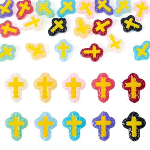 Bestewelry 20 Stück Kruzifix, handgefertigte Lampwork-Emaille-Perlen, Kreuz-Kristallglas-Perlen, lose Abstandshalter, Perlen für Armbänder, Halsketten, Ohrringe, Schmuckherstellung, Heimdekoration Bestewelry 20 Stück Kruzifix, handgefertigte Lampwork-Emaille-Perlen, Kreuz-Kristallglas-Perlen, lose Abstandshalter, Perlen für Armbänder, Halsketten, Ohrringe, Schmuckherstellung, Heimdekoration von Bestewelry