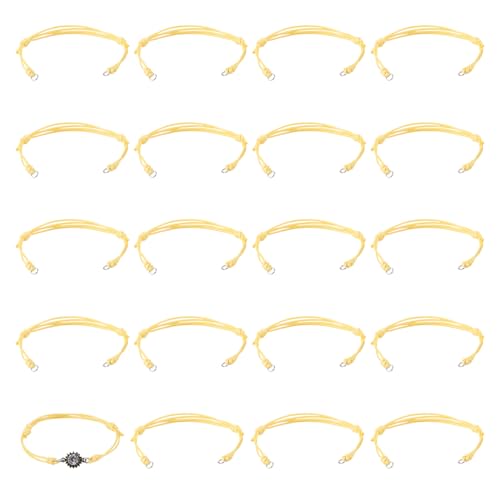 Bestewelry 20 x 23,5 cm verstellbare gewachste Polyesterarmband, Schnur, unfertiges Armband, Seil, Perlen, Wellenfaden mit Binderingen für Handgelenk, Knöchel, Schmuckherstellung, Gold Bestewelry 20 x 23,5 cm verstellbare gewachste Polyesterarmband, Schnur, unfertiges Armband, Seil, Perlen, Wellenfaden mit Binderingen für Handgelenk, Knöchel, Schmuckherstellung, Gold von Bestewelry