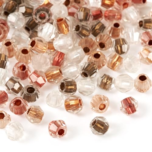 Bestewelry 200 Stück facettierte Doppelkegel transparente Glasperlen, 4 mm, rhombische Glasperlen, gefärbter Kern, Kristallperlen für Schmuckherstellung, DIY, Armband, Halskette, Rosy Brown Bestewelry 200 Stück facettierte Doppelkegel transparente Glasperlen, 4 mm, rhombische Glasperlen, gefärbter Kern, Kristallperlen für Schmuckherstellung, DIY, Armband, Halskette, Rosy Brown von Bestewelry