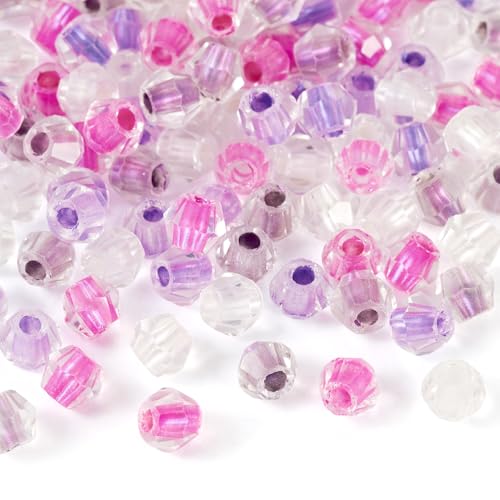 Bestewelry 200 Stück facettierte Doppelkegel transparente Glasperlen, 4 mm, rhombische Glasperlen, gefärbter Kern, Kristallperlen für Schmuckherstellung, DIY, Armband, Halskette, mittelgroße Orchidee Bestewelry 200 Stück facettierte Doppelkegel transparente Glasperlen, 4 mm, rhombische Glasperlen, gefärbter Kern, Kristallperlen für Schmuckherstellung, DIY, Armband, Halskette, mittelgroße Orchidee von Bestewelry