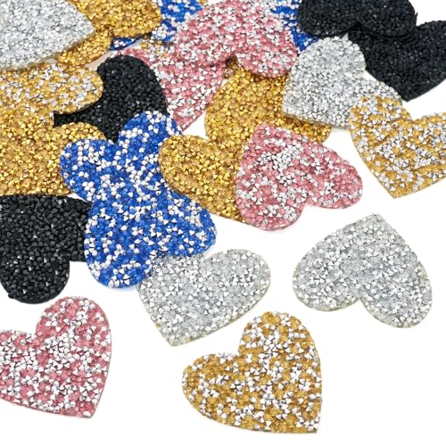 Bestewelry 24 Stück Herz-Aufnäher zum Aufnähen, 55 x 55 mm, Herz-Hotfix, Strassapplikation, Stoffaufkleber für Schuhe, Taschen, Hüte, Kleidung, Jacken, Jeans, Nähen, Basteln, Dekoration Bestewelry 24 Stück Herz-Aufnäher zum Aufnähen, 55 x 55 mm, Herz-Hotfix, Strassapplikation, Stoffaufkleber für Schuhe, Taschen, Hüte, Kleidung, Jacken, Jeans, Nähen, Basteln, Dekoration von Bestewelry
