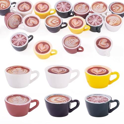 Bestewelry 24 Stück Mini-Kaffeetasse aus Kunstharz, Kaffee-Modell-Ornamente, Kaffee-Getränke, Puppenhaus-Zubehör für Mikro-Landschaft, Puppenhaus-Dekorationen Bestewelry 24 Stück Mini-Kaffeetasse aus Kunstharz, Kaffee-Modell-Ornamente, Kaffee-Getränke, Puppenhaus-Zubehör für Mikro-Landschaft, Puppenhaus-Dekorationen von Bestewelry