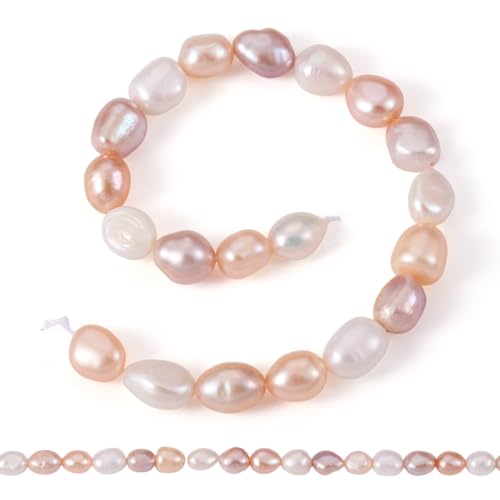 Bestewelry 40 Stück weiße Perlen, natürliche Süßwasser-Zuchtperlen, Reisform, Perlen für Damen, Sommer, Armband, Halskette, Ohrringe, Ring, Schmuckherstellung von Bestewelry