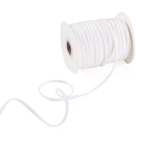 Bestewelry 45,7 m Samtband auf Rolle, 3 mm breit, Vintage-Samtband, weich, einseitig, Satinborte für Geschenkverpackung, Verpackung, Hochzeit, Party, Dekoration, Weiß Bestewelry 45,7 m Samtband auf Rolle, 3 mm breit, Vintage-Samtband, weich, einseitig, Satinborte für Geschenkverpackung, Verpackung, Hochzeit, Party, Dekoration, Weiß von Bestewelry