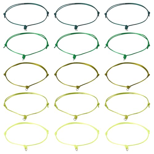 Bestewelry 50 Stück Nylonschnur-Armband, verstellbare Handgelenkschnüre, unlackiertes Armband, Kordel, Polyester-Perlenseil mit offenen Binderingen für Gliederanhänger, Schmuck, Handwerk, Grün Bestewelry 50 Stück Nylonschnur-Armband, verstellbare Handgelenkschnüre, unlackiertes Armband, Kordel, Polyester-Perlenseil mit offenen Binderingen für Gliederanhänger, Schmuck, Handwerk, Grün von Bestewelry