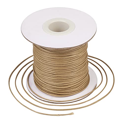 Bestewelry 85 Yards gewachste Polyesterschnur, geflochten, gewachst, mit Spule für Makramee-Schmuckherstellung, 1 mm, Hellbraun Bestewelry 85 Yards gewachste Polyesterschnur, geflochten, gewachst, mit Spule für Makramee-Schmuckherstellung, 1 mm, Hellbraun von Bestewelry