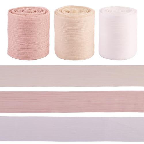 Bestewelry Chiffonband aus Faltenseide, gerüscht, Polyesterband, 36–40 mm, Tüll, Chiffon, Rüschenbänder zum Verpacken von Geschenken, Bekleidungszubehör, 15 m, Zimtfarbe Bestewelry Chiffonband aus Faltenseide, gerüscht, Polyesterband, 36–40 mm, Tüll, Chiffon, Rüschenbänder zum Verpacken von Geschenken, Bekleidungszubehör, 15 m, Zimtfarbe von Bestewelry