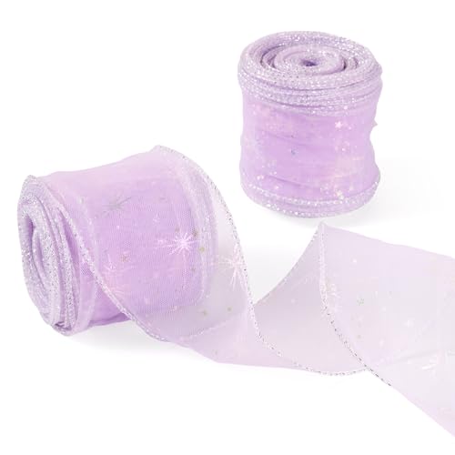 Bestewelry Deko-Mesh-Bänder aus Polyester, Sternmuster, 55 mm, Tüllbänder, ausgefallene Tüllrolle, Stoff für Röcke, Geschenkdekoration, Flieder Bestewelry Deko-Mesh-Bänder aus Polyester, Sternmuster, 55 mm, Tüllbänder, ausgefallene Tüllrolle, Stoff für Röcke, Geschenkdekoration, Flieder von Bestewelry